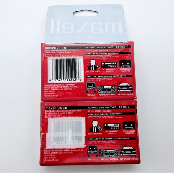 MAXELL | audio casette 60 min normal bias UR x2 - Picture 2 of 2